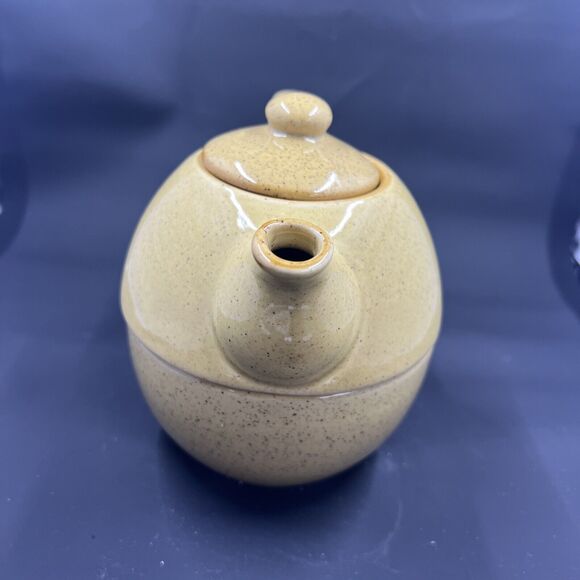 Pier 1 Teapot Teacup 3 Piece Stoneware Set for One Tea Pot & Tea Cup Set gold - Picture 4 of 11